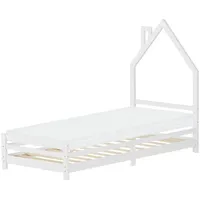 ML-Design Kinderbett Haus 90x200 cm mit Matratze H:10cm, Hausbett