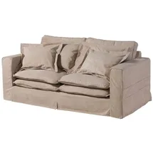 Massivmoebel24 Hussensofa 2-Sitzer 196x108x76 beige KINGSTON