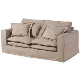 Massivmoebel24 Hussensofa 2-Sitzer 196x108x76 beige KINGSTON