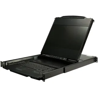 Startech StarTech.com Konsole KVM Monitor LCD 17" Full HD 1080p Rack 1U DVI VGA Schalter - Schwarz