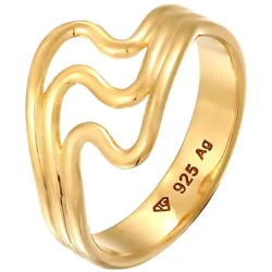 Elli Wellen Design Modern 925 Sterling Silber Ringe   Damen 