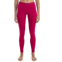 Icebreaker Unterwäsche Leggings 200 Oasis - Merinowolle, enganliegend - lang pink Damen