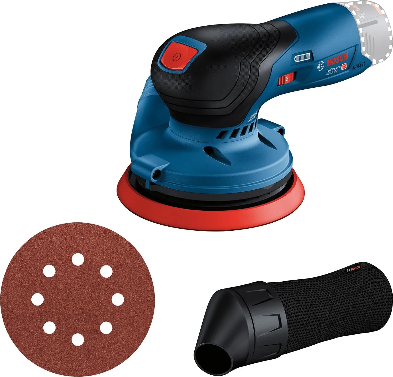 Bosch Professional, Schleifmaschine + Poliermaschine, GEX 12V-125 (Exzenterschleifer)