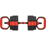 SPORTNOW 4-in-1 Hantelset Kurzhantel Set Kurzhanteln Langhanteln verstellbar 25 KG Hanteln Set Dumbbell mit Verbindungsrohr Sternverschlüsse Kurzhantelset für Krafttraining Zuhause   Aosom