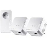 devolo Magic 1 WiFi mini Multiroom Kit, WLAN Powerline Adapter, bis zu 1.200 Mbit/s, WLAN Verstärker, 1x LAN Anschluss, dLAN 2.0, weiß