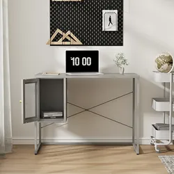 Schreibtisch Sund Stahl 75x100x50 cm Grau