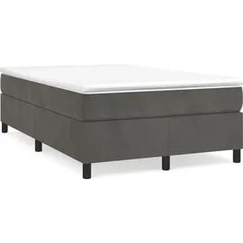 vidaXL Boxspringbett 120 x 200 cm H2 Dunkelgrau
