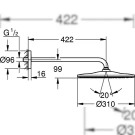 Grohe Rainshower Mono 310 26558000