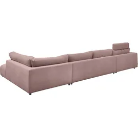 Musterring Wohnlandschaft MUSTERRING "Lucia U-Form", rosa, B:434cm H:81cm T:204cm, Sofas, Wohnlandschaft, Verschiedene Farben, inkl. Kopfstütze, Gesamtbreite 434 cm