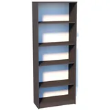home collective Bücherregal mit 5 Ebenen Regal in matter Ausführung 74 cm breit, Standregal mit 4 Einlegeböden, ideal für Schlafzimmer, Wohnzimmer, Flur, strapazierfähige Laminatplatte, 16 mm dick graphit