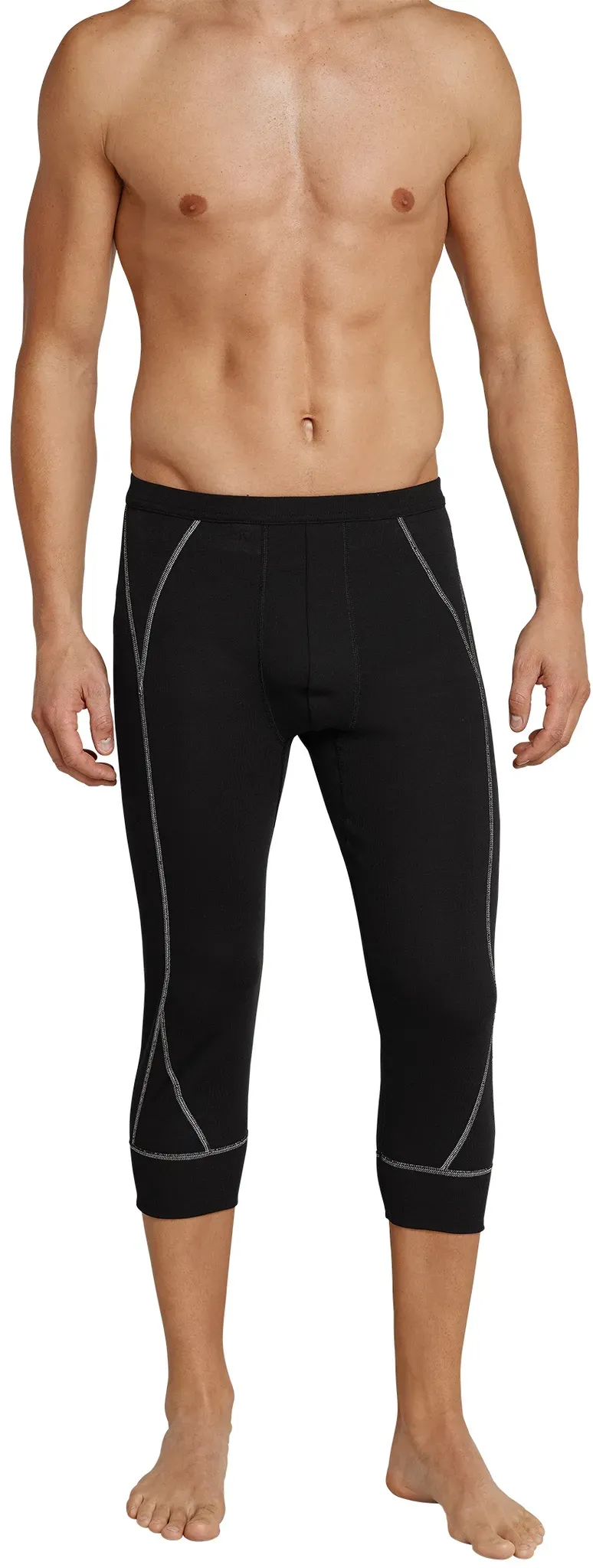 Schiesser Thermo Unterwäsche 3/4 Hose extra warm Sport Thermo Plus schwarz Herren