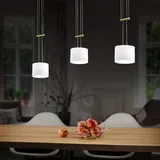 Bankamp Grazia 3-flg. LED 60 cm eckig Messing matt