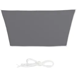 Relaxdays Sonnensegel Trapez, wasserabweisend, UV-beständig, Spannseile, Terrasse, Balkon, Pool, Maße 3x4x2x2 m, grau