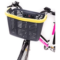 URBAN PRIME Unisex – Erwachsene Fahrradkorb, Schwarz und Gelb, Einheitsgröße