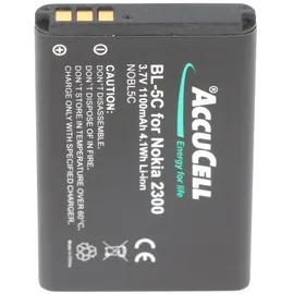 AccuCell Akku passend für Nokia 6230, 6230i, BL-5C, 1100mAh