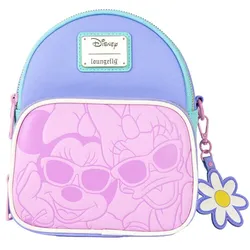 Loungefly Daisy Duck 85th Anniversary Daisy Duck & Minnie Mouse Convertible Mini Backpack & Crossbody Bag Disney