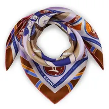 Codello Exklusives Sternzeichen-Tuch aus reiner Seide Zwilling - 65 x 65 cm