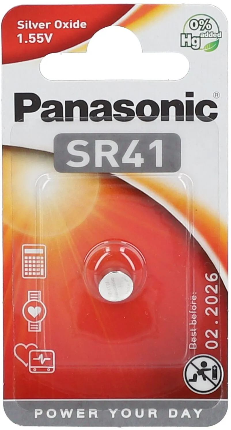 Panasonic® Silber-Oxid-Stapel SR 41W 1,5V