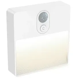 Ansmann Sensor-Nachtlicht NL5R wiederaufladbar 1600-0481 Nachtlicht mit Bewegungsmelder Rund LED Warmweiß Weiß