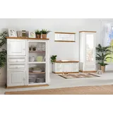 1a Direktimport Vitrine Mexico weiss / honigfarbig, Pinie weiß