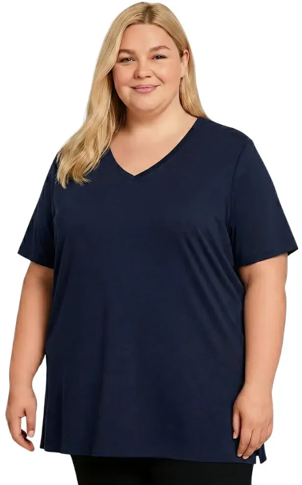 Bigdale - Damen Plus Size Premium T-Shirt - Navy / 54/56 (5XL)