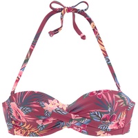 S.Oliver Bügel-Bandeau-Bikini-Top Damen rostrot-bedruckt Gr.36 Cup C