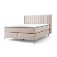 Fun Möbel Boxspringbett Schlafzimmerbett AGNUS 180x200cm in Stoff Salvador