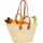 Marrakesch Orient & Mediterran Interior Ibiza Korbtasche Shopper Leder Beige/Braun