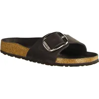 Birkenstock Madrid Big Buckle Nubukleder geölt schmal schwarz 37