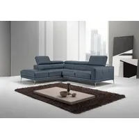 Egoitaliano Ecksofa Claudie, Designsofa mit extrakomfortablem Sitzkomfort, L-Form, Inkl. Kopfteilverstellung, L-Form grau