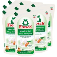 8x Frosch Mandelmilch Weichspüler 1 Liter - Pflegend mit Mandelmilch