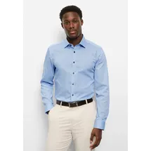 Olymp Businesshemd OLYMP "OLYMP Level Five, body fit, New York Kent", Herren, Gr. 43, Normaler Arm, bleu, 97% Baumwolle, 3% Elastolefin, Hemden