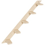 QLS Katzenstufen Katzenleiter Katzentreppe Wandmontage Kletterwand 5 Stufen 1 m Holz 9960 - Unlackiert