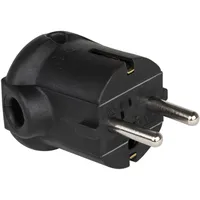 PCE Schutzkontaktstecker PP 2SL, seitlich, schwarz
