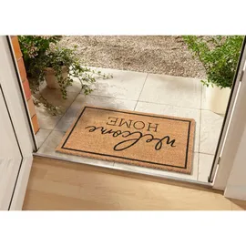 HANSE HOME Welcome Home, Scraper-Fußmatte Drinnen/Draußen Rechteckig Schwarz, Braun