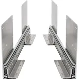 BRASOM Auszugsschienen - Schubladenschienen 800mm, 250kg, 32 inch, mit hohe Bodenmontage und Schubladenhalterungen, Heavy Duty Schubladen Schienensystem, Kugellager, links und rechts