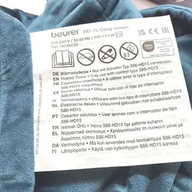 Beurer Wärmezudecke HD 75 Cosy 130 x 180 cm Ocean