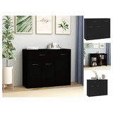 vidaXL Sideboard Schwarz 88x30x70 cm Holzwerkstoff