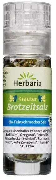 Herbaria Kräuter Brotzeitsalz Mini-Mühle bio