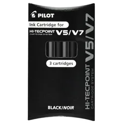 PILOT Tintenpatronen für Tintenroller V5/V7, schwarz