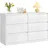 VASAGLE Kommode Kailyn 40 x 119,4 x 75 cm Weiß