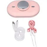 Tragbarer, Per Usb Aufladbarer Nackenventilator – Mini-nackenventilator Mit Verstellbarem Kragen Für Drinnen Und Draußen – Rosa