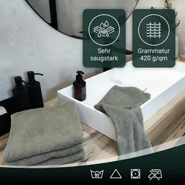 ZOLLNER Handtuchset 70 x 140 cm hellgrau 2 St.