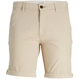 JACK & JONES Chino Shorts Fury in beigem Dune-XL