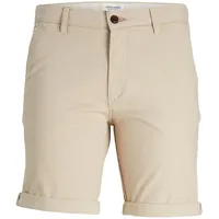 JACK & JONES Chino Shorts Fury in beigem Dune-XL