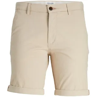 JACK & JONES Chino Shorts Fury in beigem Dune-XL