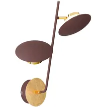ETC Shop LED Wandleuchte 9 Watt Gold 23x46 cm