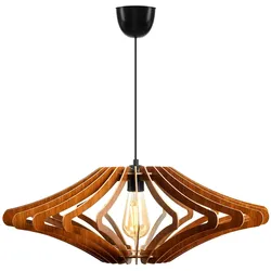 WellHome Deckenlampe 55cm in Walnuss-Design Engel