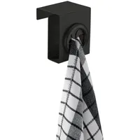 Wenko Push, Haken Edelstahl Schwarz matt