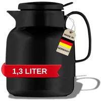 Helios Mondo Push Kunststoff-Isolierkanne, schwarz, 1,3 Liter